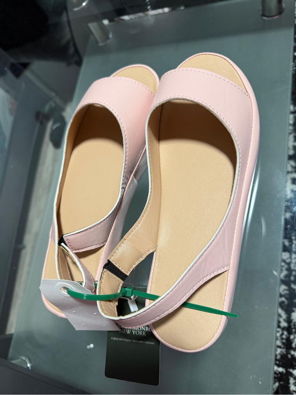 Pink Open-Toe Slingback Mules - Picture 2 of 4